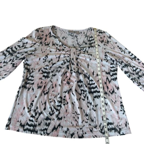 Chicos Womens 3 Pink V neck Pink Blush V-Neck Front Detail Career Office Wear - Picture 4 of 7